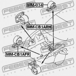 HÁTSÓ MOTORPÁRNA MITSUBISHI LANCER/MIRAGE CJ-CP 1995.08-2000.08 JPN MR223674