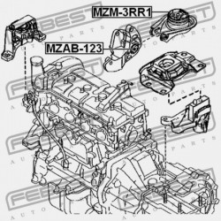 HÁTSÓ MOTORPÁRNA HÜVELY MAZDA 3 BK 2003-2006 EU BP4K-39-010B