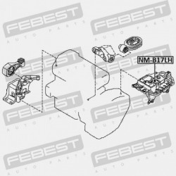 BAL OLDALI MOTORPÁRNA NISSAN JUKE F15 2010.06- [JP]. 11220-1KG0A