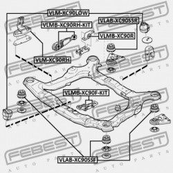 HÁTSÓ MOTORPÁRNA PERSELY VOLVO XC90 2003- 30723914