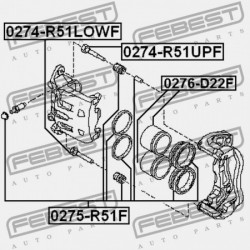 ELSŐ FÉKNYEREG DUGATTYÚ NISSAN PATHFINDER R51M 2005.01-2014.11 EL 41121-VK100