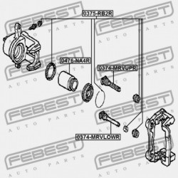 HÁTSÓ FÉKNYEREG VEZETŐ PERSELY HONDA PILOT YF1 2003-2007 US 43235-S3V-A01