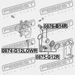 HÁTSÓ FÉKNYEREG VEZETŐ PERSELY SUBARU IMPREZA G12 2007.03- JP 26631-AG011