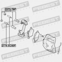 ELSŐ FÉKNYEREG VEZETŐ PERSELY VOLVO XC90 2003- 30760610