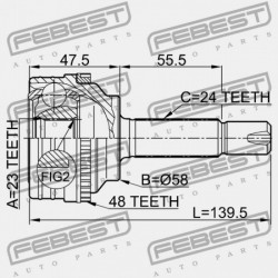KÜLSŐ CSUKLÓ TOYOTA VITZ NCP1,SCP1 1999.01-2005.01 JP 43470-59045