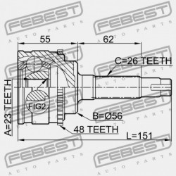 KIVONT KÜLSŐ CSUKLÓ 43410-16300