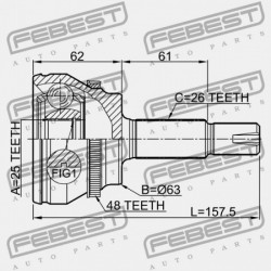 KÜLSŐ CSUKLÓ TOYOTA COROLLA VERSO AUR10,CUR10,ZNR1 2004.02-2009.02 EU 43460-09K90