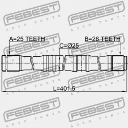 BAL FÉLTENGELY TOYOTA AVENSIS AZT250 2003.01-2008.11 GR 43470-09N90