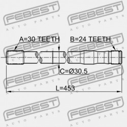 JOBB FÉLTENGELY TOYOTA LAND CRUISER FJ80,HDJ80,HZJ80,FZJ80 1990.01-2006.12 G 43411-60090