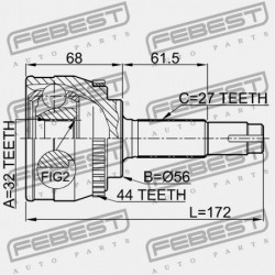 KÜLSŐ CSUKLÓ NISSAN PRIMERA P11E 1996.06-2002.01 EL 39211-2F225
