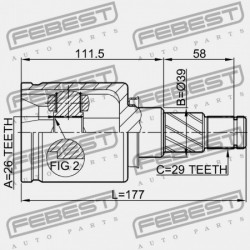 BAL BELSŐ CSUKLÓ NISSAN TEANA J31 2006.04-2008.02 EL 39101-8H315