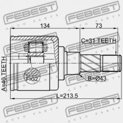 NISSAN PATROL Y62 BELSŐ CSUKLÓ 2010.03- EL 39711-1LB0B