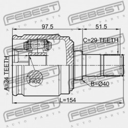 BAL BELSŐ CSUKLÓ HONDA ACCORD CL9 2003-2008 EU 44310-TL0-G21