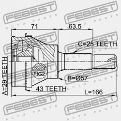 HÁTSÓ KÜLSŐ CSUKLÓ MITSUBISHI AIRTREK CU 2001.03-2005.09 JPN MN156842