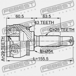 KÜLSŐ CSUKLÓ MITSUBISHI CARISMA DA1-6A 1995.05-2003.12 EUR/NEDCAR MR110031