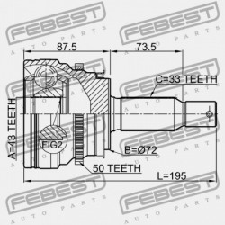 HÁTSÓ KÜLSŐ CSUKLÓ MITSUBISHI PAJERO/MONTEROLONG V90 2006.08- G.EXP 3715A098