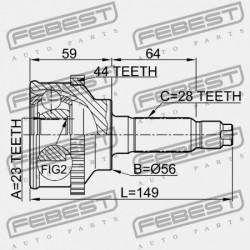 KÜLSŐ CSUKLÓ MAZDA 6 WAGON GY 2002-2005 EU G568-25-60X