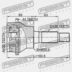 HÁTSÓ KÜLSŐ CSUKLÓ MAZDA CX-7 ER 2007-2009 EU GD71-25-50XB