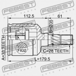 BAL BELSŐ CSUKLÓ MAZDA 6 WAGON GY 2002-2005 EU GF09-22-620