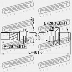 JOBB FÉLTENGELY MAZDA 3 BK 2003-2006 EU FG02-25-700A