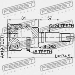 KÜLSŐ CSUKLÓ DAIHATSU TERIOS J100/J111 1997-2006 43410-87406