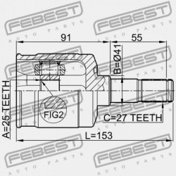 BELSŐ CSUKLÓ HYUNDAI SONATA EF 02 2001-2006 DOM 49505-38E00