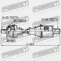 BAL ELSŐ FÉLTENGELY MERCEDES BENZ E-OSZTÁLY 210 4 MATIC 1996-2002 A2103300901