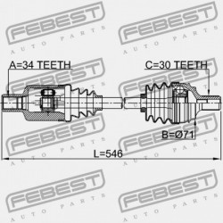 BAL ELSŐ HAJTÓMŰ FÉLTENGELY MERCEDES BENZ E-OSZTÁLY 212 4 MATIC 2008-2013 A2213306300