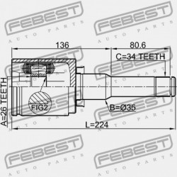 BAL BELSŐ CSUKLÓ OPEL ASTRA J 2010-2015 0374679
