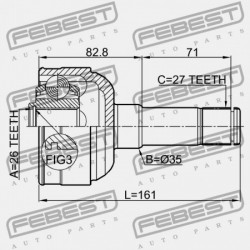 OPEL ASTRA J 2010-2015 BELSŐ CSUKLÓ ELŐL 0374848