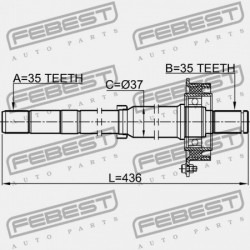 JOBB FÉLTENGELY FORD MAVERICK TM1 2001-2006 EU 6L84-3K183-EA