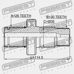 BAL FÉLTENGELY VOLKSWAGEN TRANSPORTER 7H 2003-2010 MEX 09K409352