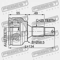 KIVONT KÜLSŐ CSUKLÓ 3272.5X