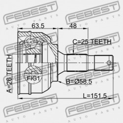 KÜLSŐ CSUKLÓ CITROEN C5 2001-2008 3272.EJ