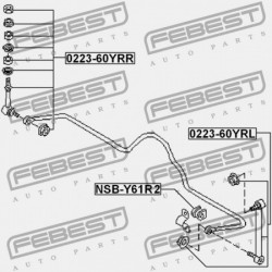 HÁTSÓ STABILIZÁTOR PERSELY NISSAN PATROL(GR) Y61 1997.10-2010.03 EL 54613-VB010