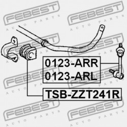 BAL HÁTSÓ STABILIZÁTORKILINCS TOYOTA AVENSIS AZT25 2003.07-2008.11 JP 48840-21010