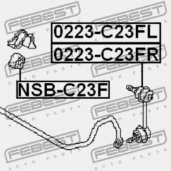 STABILIZÁTORKILINCS ELÖL BALRA NISSAN SERENA C23 1991.06-1999.06 JP 54668-1C100