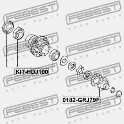 HÁTSÓ FÉLTENGELY CSAPÁGYKÉSZLET TOYOTA LAND CRUISER 100 HDJ100,UZJ100 1998.01-2007.08 EU 43422-60020