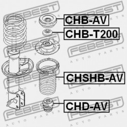 ELSŐ LENGÉSCSILLAPÍTÓ TARTÓCSAPÁGY CHEVROLET AVEO SEDAN 2004-2006 MEX 96535010