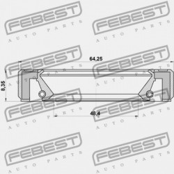 HAJTÓMŰTÖMÍTÉS TOYOTA RAV4 ACA3,ALA3,GSA33,ZSA3 2005.11-2012.12 GR 90311-49002