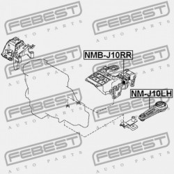SEBESSÉGVÁLTÓ PÁRNA (HIDRAULIKUS) NISSAN QASHQAI J10E 2006.12-2013.12 EL 11220-JD21A