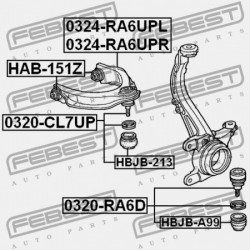 CSAP, ELSŐ ALSÓ VEZÉRLŐKAR HONDA ODYSSEY ALMAS RA6 2000-2003 JP 51220-S84-A02