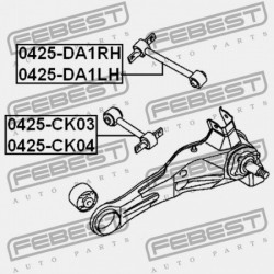 JOBB HÁTSÓ FELSŐ RÚD MITSUBISHI CARISMA DA1-6A 1995.05-2003.12 EUR/NEDCAR MR130480