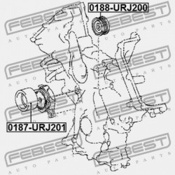 FESZÍTŐ SZÍJTÁRCSA KÉSZLET TOYOTA LAND CRUISER URJ202,UZJ200,VDJ200 2007.09- EU 16620-0S010