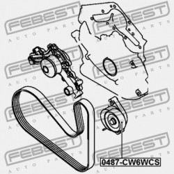 FESZÍTŐ SZÍJTÁRCSA MITSUBISHI OUTLANDER CW0 2006.11-2012.06 EUR/MMC-PROD. 1345A031