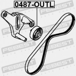 FESZÍTŐ SZÍJTÁRCSA KÉSZLET MITSUBISHI OUTLANDER CW0 2006.11-2012.06 EUR/MMC-PROD. 1341A012