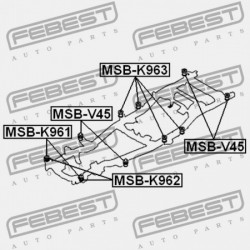 VÁZPÁRNA MITSUBISHI CHALLENGER K90 1996.05-2001.08 JPN MR521258