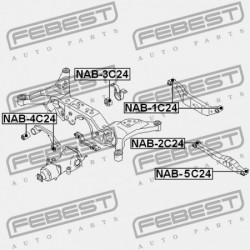 DIFFERENCIÁLMŰ PÁRNA PERSELY NISSAN PRESAGE U30 1998.06-2003.06 JP 55476-4N200