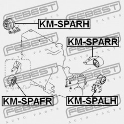 JOBB OLDALI MOTORPÁRNA KIA SHUMA,II/SEPHIA,II/MENTOR,II/SPECTRA 1997-2004 0K2N439060B