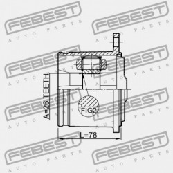 HÁTSÓ BELSŐ CSUKLÓ TOYOTA CRESTA GX90,JZX9,LX90,SX90 1992.10-1996.09 JP 42360-30040